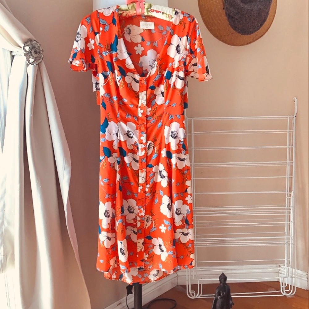 Anthropologie London Rose Tea Dress SP XSoldX
